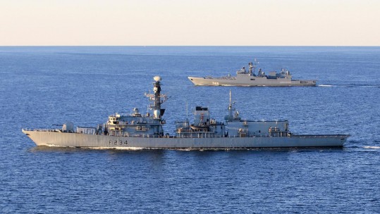 Royal Navy Shadows Russian Warship From Baltic To Britain