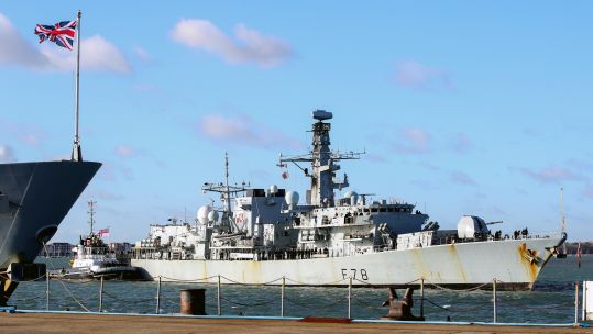 HMS Kent arrivied back home into Portsmouth, the last warship home from CSG21 10122021 CREDIT MOD.jpg
