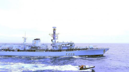 Cover image: HMS Lancaster seen from HNoMS Fridtjof Nansen on approach to the Arctic Circle (Picture: Crown Copyright).