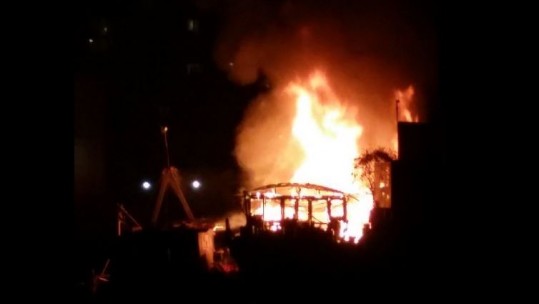 HMS Ledsham Gutted By Fire