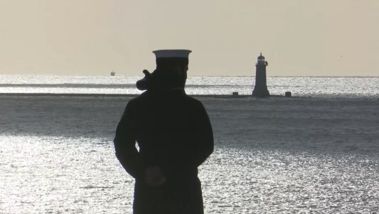 HMS Ocean final Devonport arrival