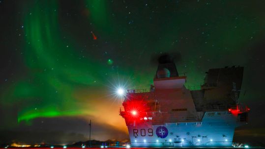 HMS POW on Exercise Cold Response 2022 Credit Royal Navy FLEET-20220328-BF0053-006