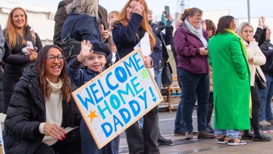 HMS Portland returns to Devonport after Autumn deployment
