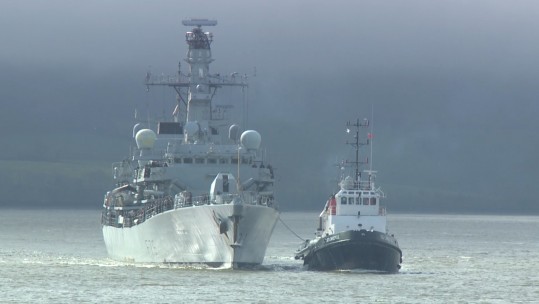 HMS Portland comes home after nine months at sea 