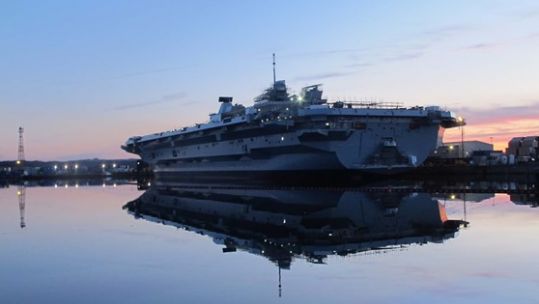 HMS Prince of Wales is currently sitting in Rosyth dockyard (Picture: MOD).
