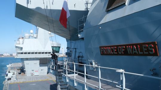 HMS Prince of Wales Departed Portsmouth this morning to take part in Ex Strike Warrior 28092024 CREDIT HMS POW