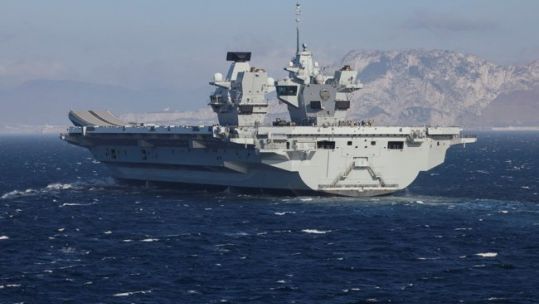 File photo of HMS Prince of Wales near Gibraltar 