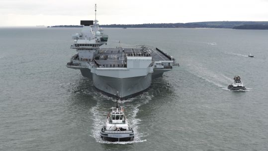 HMS Prince of Wales arriving into Portsmouth for the first time with tug SD Tempest 161119 CREDIT ROYAL NAVY.jpg