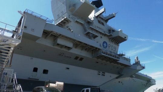 HMS Prince of Wales, current NATO command ship 11072022 CREDIT BFBS
