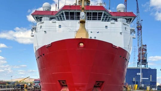 HMS Protector undergoing maintenance 26052020 CREDIT ROYAL NAVY