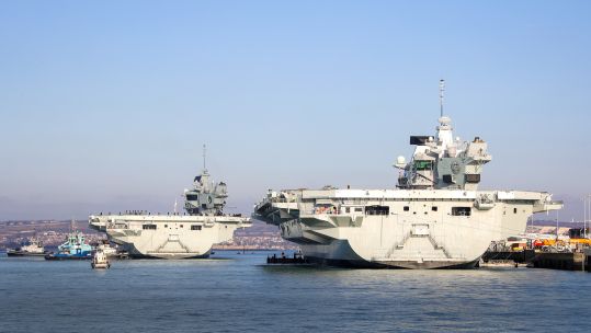 Cover image: The Royal Navy's two Queen Elizabeth-class aircraft carriers in Portsmouth (Picture: Royal Navy).