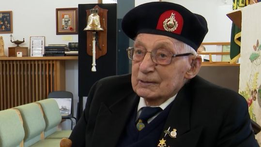 HMS Repulse survivor Jim Wren speaking to Forces News in 2021.