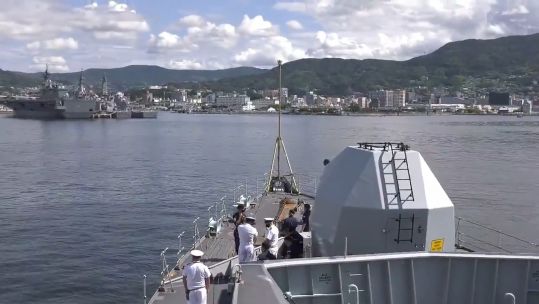 HMS Richmond arriving in Japan