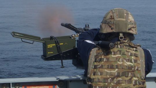 HMS SPEY recently undertook a FOST operational training and assurance period including gunnery 27072024 CREDIT HMS Spey