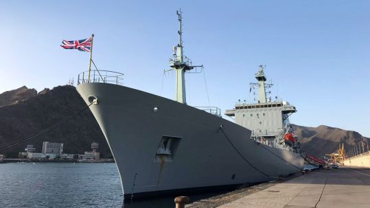 HMS Scott alongside in Tenerife (Picture: Royal Navy).