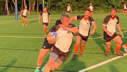 HMS Scott vs Boston Mystic River rugby match