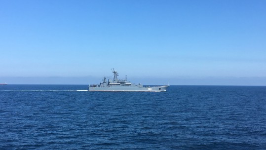 HMS Severn Russian Warship Escort