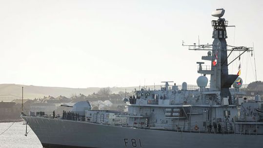HMS Sutherland departing Devonport (Picture: Royal Navy)