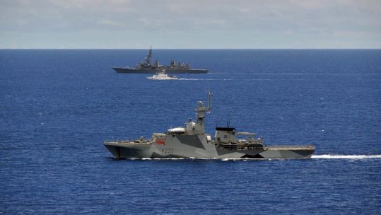 HMS Tamar PSS Kedam and JS Kirimase off Palau 05082022 CREDIT Royal Navy MOD.jpg
