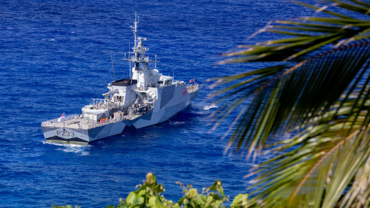  HMS Tamar arrived to the Pitcairn islanders to help preserve their unique environment CREDIT ROYAL NAVY 100224