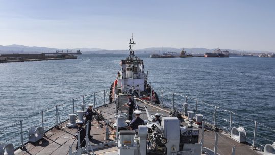 HMS Trent on Operation Sea Guardian in the Mediterranean 030920 CREDIT ROYAL NAVY