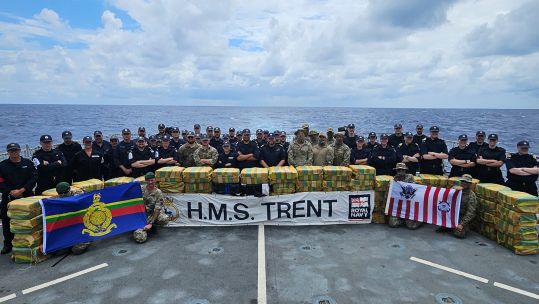 HMS Trent recover more than more than 2.5 tonnes of cocaine 06052024 CREDIT Royal Navy
