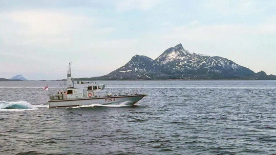 HMS Trumpeter patrolling off Norway in winter 2024 CREDIT ROYAL NAVY