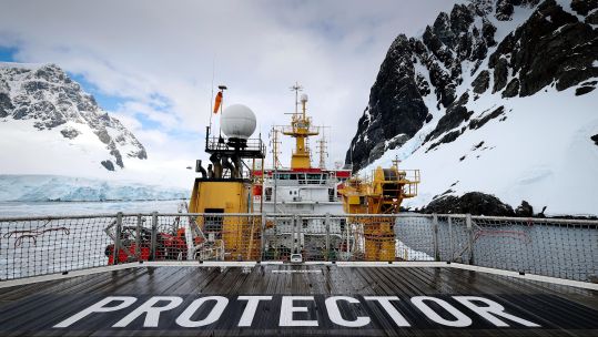 HMS Protector is the Royal Navy's only ice patrol ship (Picture: Royal Navy).