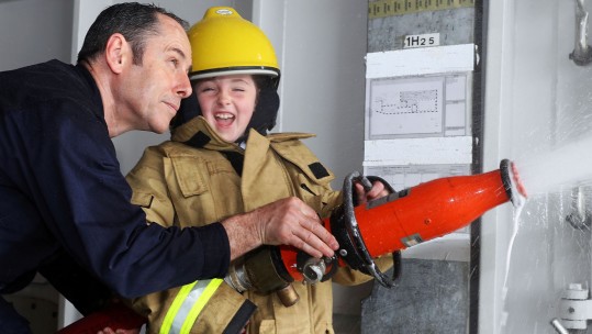 HMS Albion Royal Navy Family Day Firefighting Hose