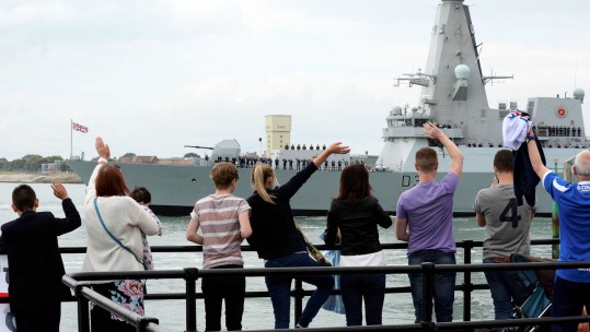 HMS Defender Sets Sails For Maiden Deployment