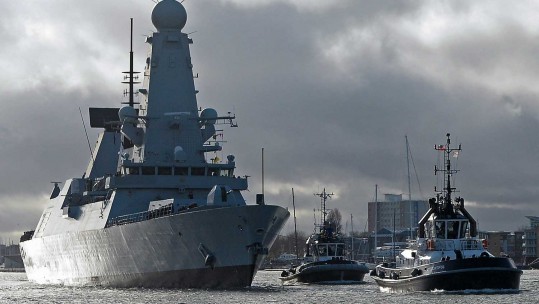Hundreds Welcome Back The Royal Navy&#039;s Youngest Ship