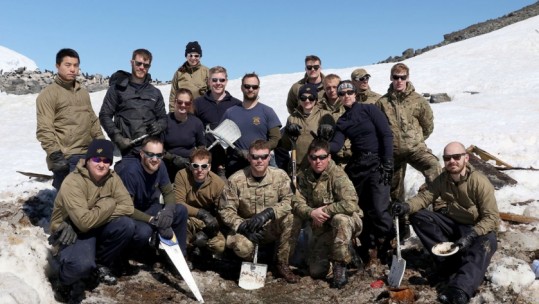 Sailors and Marines from HMS Protector