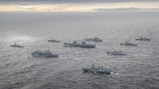 Cover image: UK Carrier Strike Group during Exercise Joint Warrior last year (Picture: Royal Navy).