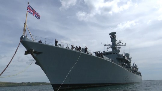 HmS Northumberland begins sea trials.