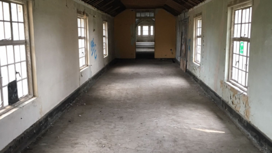 Eerie corridors of Cambridge Military Hospital