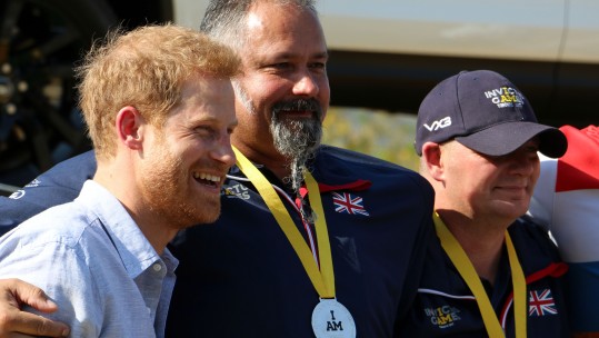Prince Harry with Invictus Games medalists
