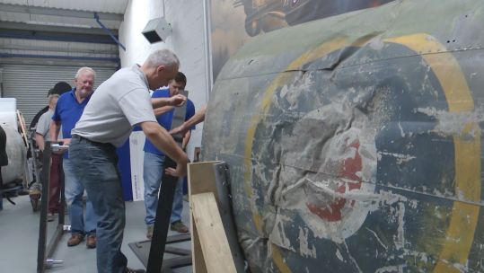 Hawker Typhoon rebuild 201118 Credit BFBS 