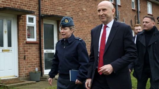 John Healey inspects military housing
