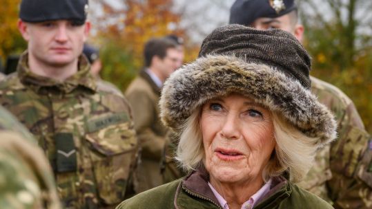 Her Majesty Queen Camilla joins Royal Lancers troops to plant oak trees at Sandringham (Picture: Royal Lancers X).