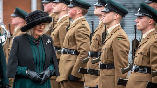 Her Majesty The Queen attends 2 RIFLES parade in Lisburn 21032024 CREDIT Army