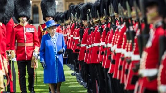 Her Majesty the Queen inspects 1st Battalion the Welsh Guards at Windsor Castle 300415 CREDIT MOD.JPG