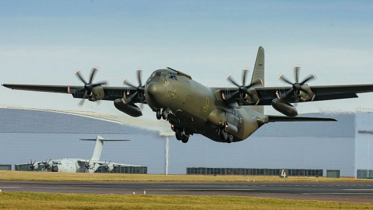 Hercules C130 humanitarian flight in support of the earthquake in Turkey and Syria from RAF Brize Norton on the 10th Feb 2023 (Picture: MOD).