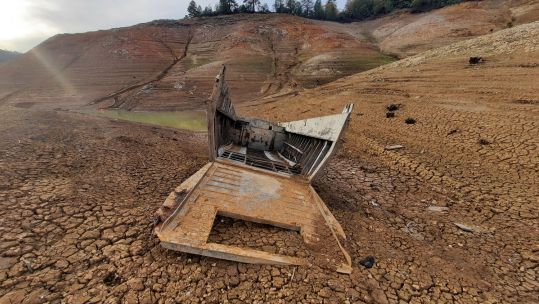 Higgins boat landing craft discovered in Lake Shasta in California October 2022 CREDIT US Forest Service Shasta Trinity National Forest