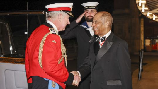 His Majesty King Charles III attending the 2023 Mountbatten Festival of Music 120323 CREDIT MOD.