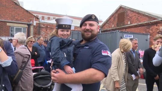 HMS Defender Welcomed Home After Nine Month Deployment