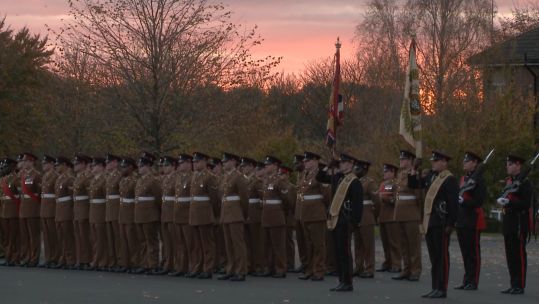 Homecoming parade for troops returning from Estonia, deployed on Operation Cabrit