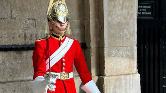Household Cavalry Mounted Regiment dismounted troopers King's Life Guard Horse Guards 040924 CREDIT BFBS