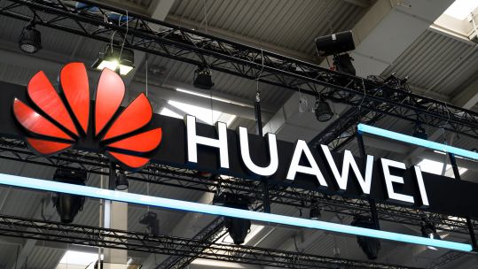 Huawei sign at Hanover Fair 