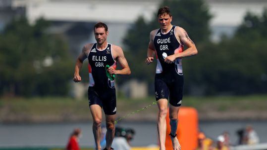 IMAGE ID 2GG4ET6 Dave Ellis and Athlete Competition Partner Luke Pollard CREDIT Aflo Co. Ltd. Alamy Stock Photo NO REUSE.jpg 