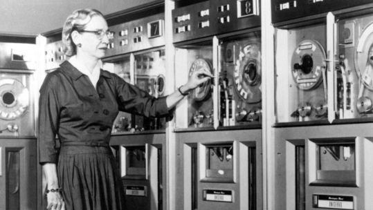 Image ID HRP280 A publicity shot of Grace Hopper, American computer scientist and United States Navy Rear Admiral, in 1952 CREDIT Science History Images Alamy Stock Photo EXP 231124